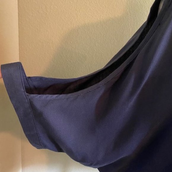 Blue and Coral Cold Shoulder Top/Size L - Picture 4 of 5